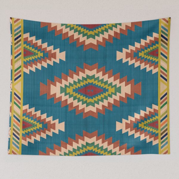 Item preview, Southwestern American Boho Tribal Pattern Area Rug designed and sold by Momoko-Hikaru.