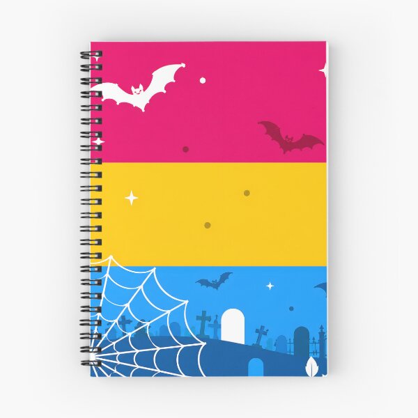 Item preview, Spooky Pansexual Pride Flag Halloween Graveyard Bats Aesthetic designed and sold by Travelslightly.