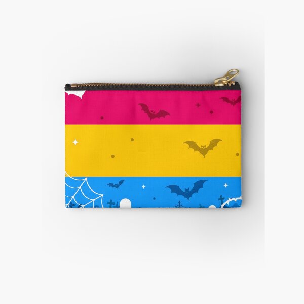 Item preview, Spooky Pansexual Pride Flag Halloween Graveyard Bats Aesthetic designed and sold by Travelslightly.
