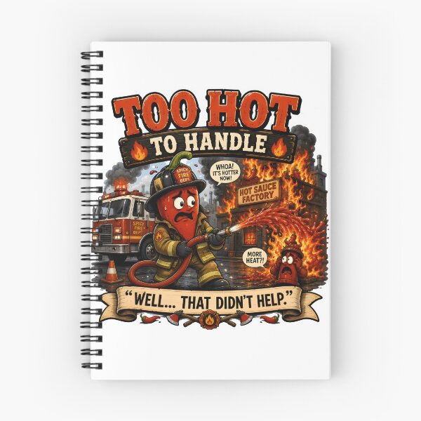 Item preview, Chili Firefighter – Too Hot to Handle Funny Spicy Food Pun designed and sold by Snackwear Apparel.