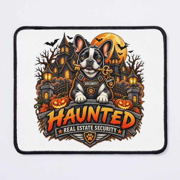 Item preview, Haunted Real Estate Security French Bulldog Halloween Shirt Security Dog designed and sold by KnrNazimTHRE4DS.