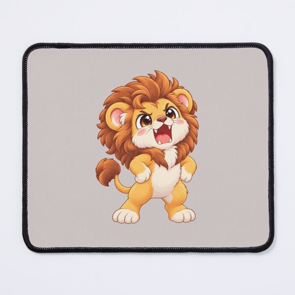 Item preview, Cute Roaring Lion with Fierce Funny Expression designed and sold by zan-mf.