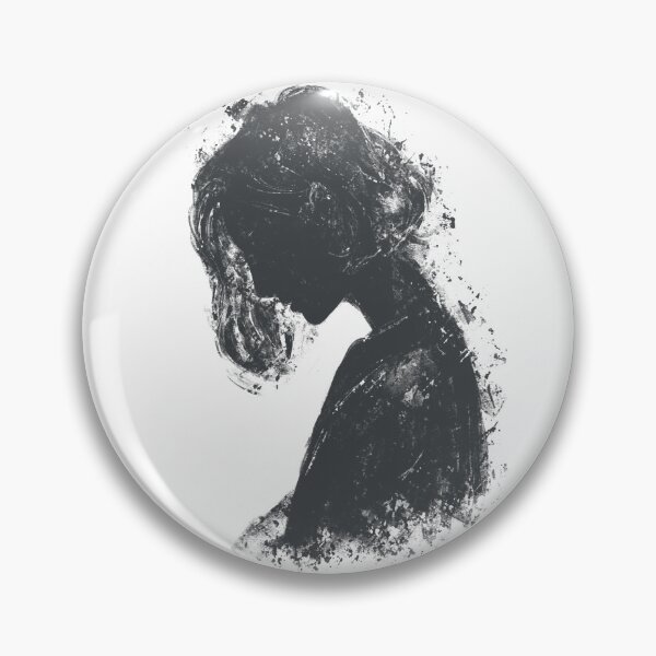 Item preview, Pensive Woman Silhouette Dark Textured Aesthetic Poster designed and sold by drTerrens.