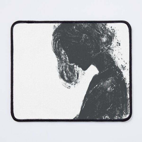 Item preview, Pensive Woman Silhouette Dark Textured Aesthetic Poster designed and sold by drTerrens.
