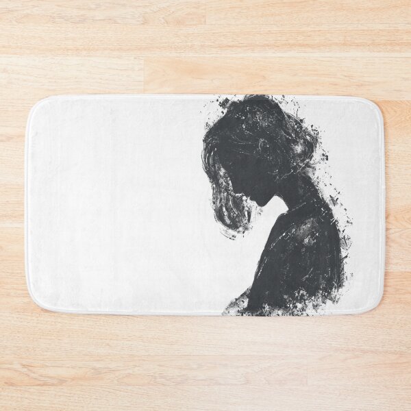 Item preview, Pensive Woman Silhouette Dark Textured Aesthetic Poster designed and sold by drTerrens.