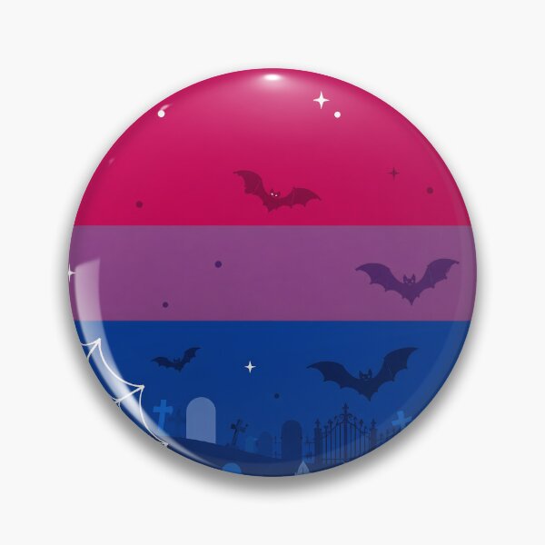 Item preview, Spooky Bisexual Pride Flag Halloween Graveyard Bats Aesthetic designed and sold by Travelslightly.