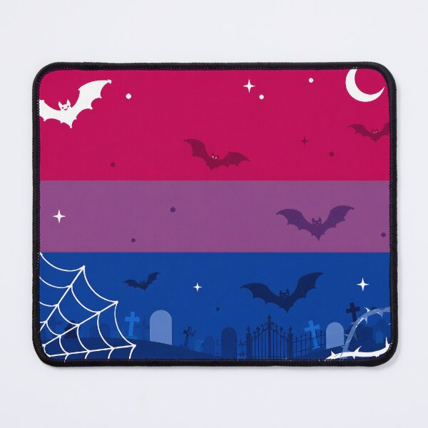 Item preview, Spooky Bisexual Pride Flag Halloween Graveyard Bats Aesthetic designed and sold by Travelslightly.