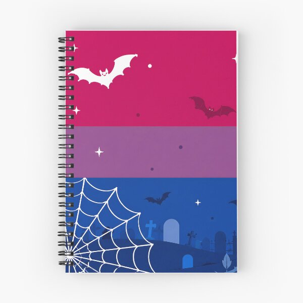 Item preview, Spooky Bisexual Pride Flag Halloween Graveyard Bats Aesthetic designed and sold by Travelslightly.