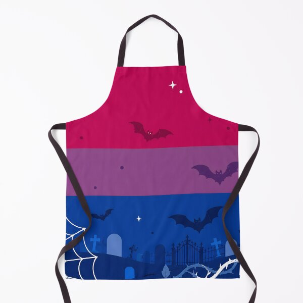 Item preview, Spooky Bisexual Pride Flag Halloween Graveyard Bats Aesthetic designed and sold by Travelslightly.