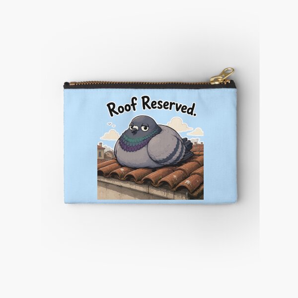 Item preview, Funny Rooftop Pigeon Sticker – “Roof Reserved” designed and sold by SimplePoDesign.