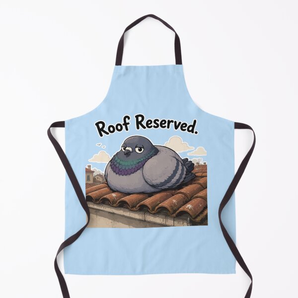 Item preview, Funny Rooftop Pigeon Sticker – “Roof Reserved” designed and sold by SimplePoDesign.