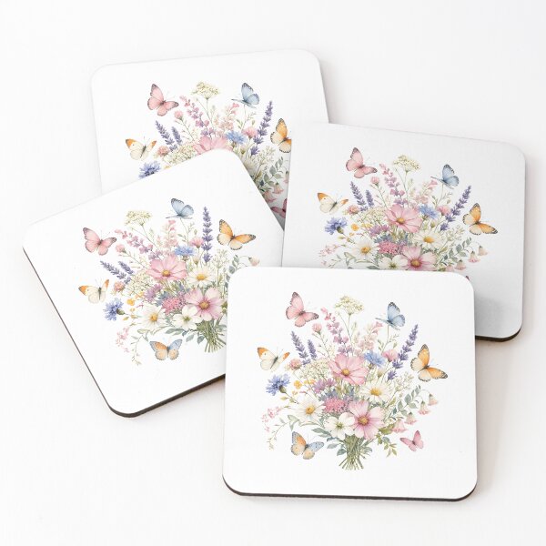 Item preview, Butterfly and Wildflowers designed and sold by Whimsy Petal and Co..