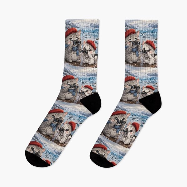Item preview, Junior and Freda Glacier Bay Alaska - Cute Cats on Cruise  designed and sold by MAISON SYLVIE.