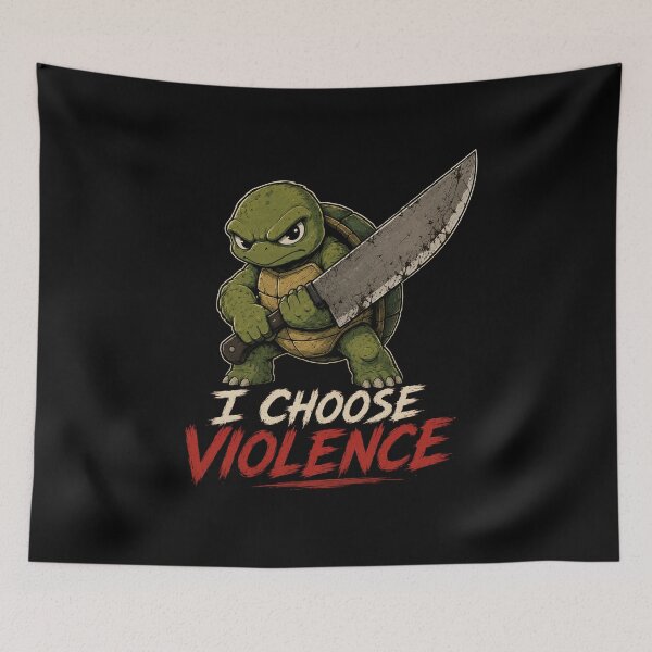 Item preview, I Choose Violence Turtle  designed and sold by TheEndDesign.