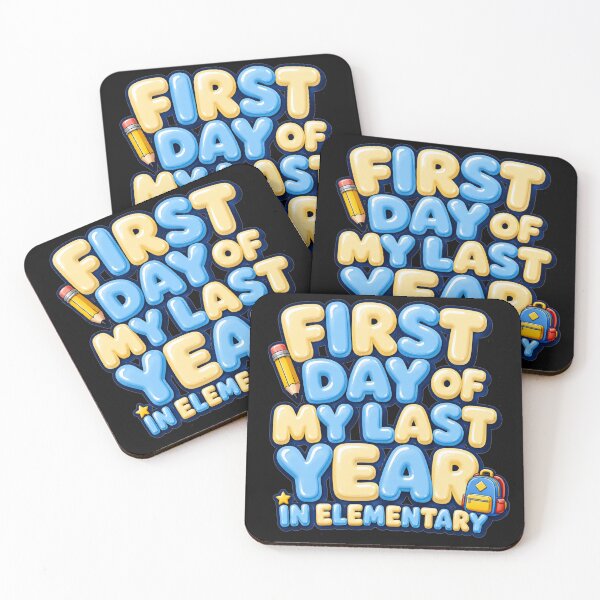 Item preview, First Day of My Last Year in Elementary Bold Bubble Colorful Typography Back To School Gift for Students designed and sold by Nightarel.