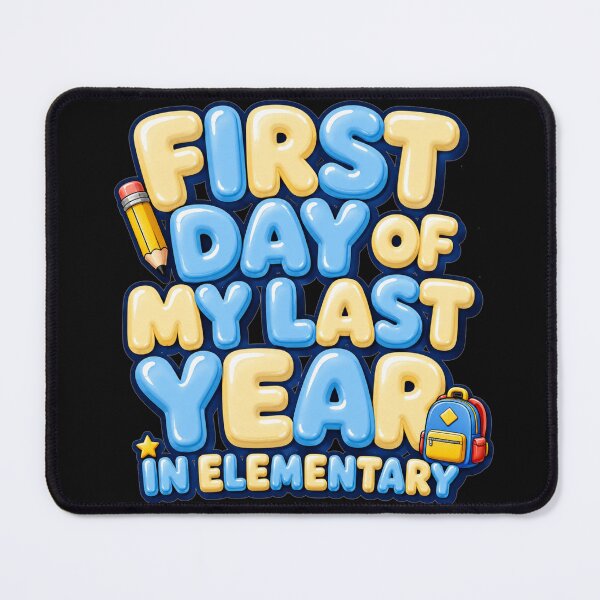 Item preview, First Day of My Last Year in Elementary Bold Bubble Colorful Typography Back To School Gift for Students designed and sold by Nightarel.