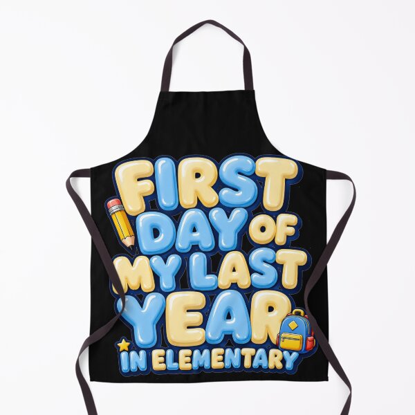 Item preview, First Day of My Last Year in Elementary Bold Bubble Colorful Typography Back To School Gift for Students designed and sold by Nightarel.