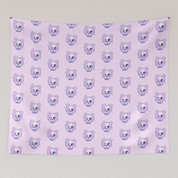 Item preview, blossom skull designed and sold by ameliaablossom.