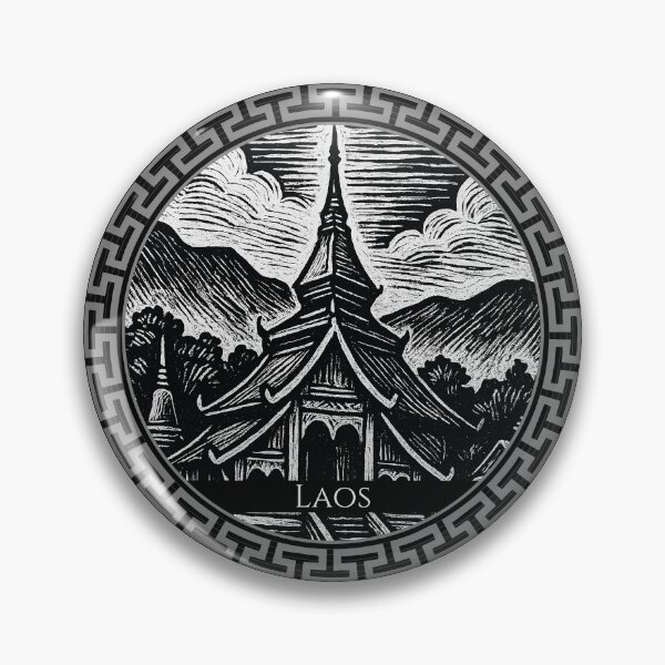 Item preview, Laos Vintage Woodcut Art designed and sold by Thistle-TShop.