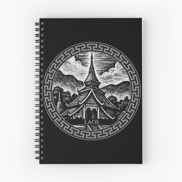 Item preview, Laos Vintage Woodcut Art designed and sold by Thistle-TShop.