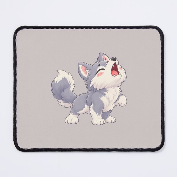 Item preview, Cute Howling Wolf with Fluffy Tail designed and sold by zan-mf.