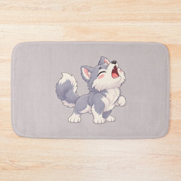Item preview, Cute Howling Wolf with Fluffy Tail designed and sold by zan-mf.