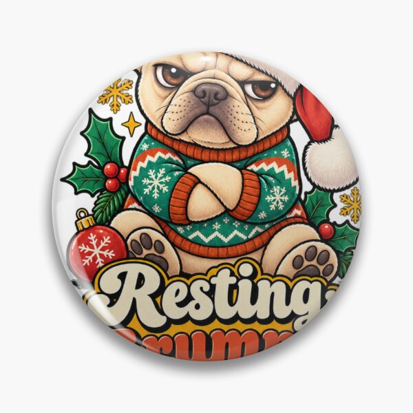 Item preview, Resting Grumpy Face French Bulldog Christmas Shirt Funny Grumpy Dog Shirt designed and sold by KnrNazimTHRE4DS.