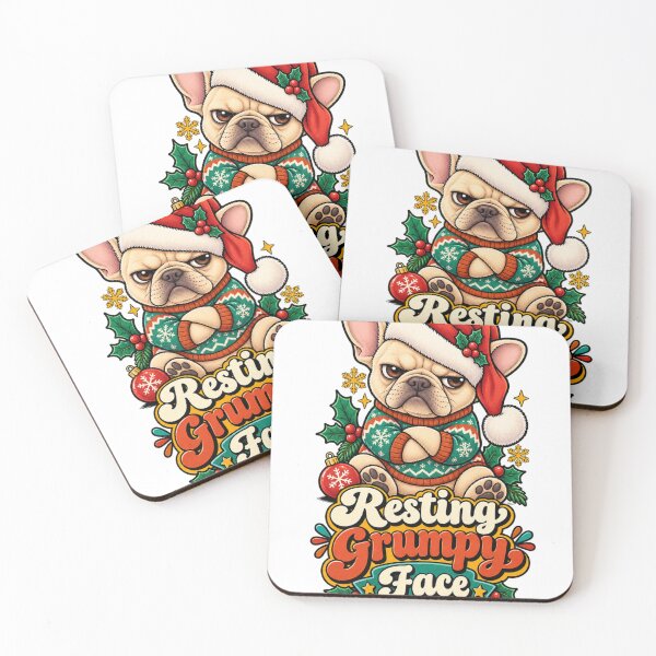 Item preview, Resting Grumpy Face French Bulldog Christmas Shirt Funny Grumpy Dog Shirt designed and sold by KnrNazimTHRE4DS.