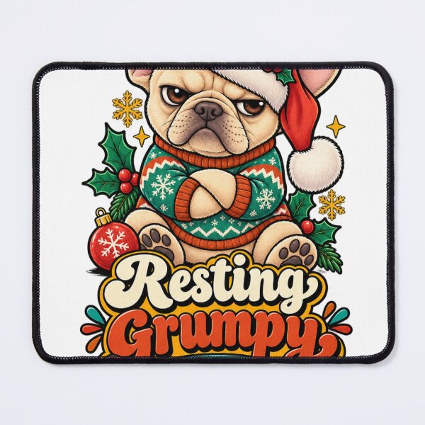 Item preview, Resting Grumpy Face French Bulldog Christmas Shirt Funny Grumpy Dog Shirt designed and sold by KnrNazimTHRE4DS.