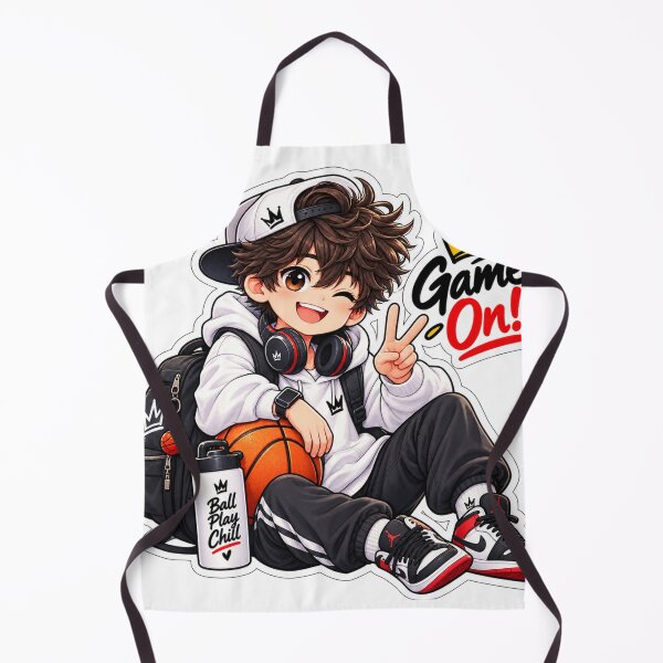 Item preview, Game On Basketball Anime Boy Sticker | Cute Gamer Sports Vibes designed and sold by Genzfirevibes.