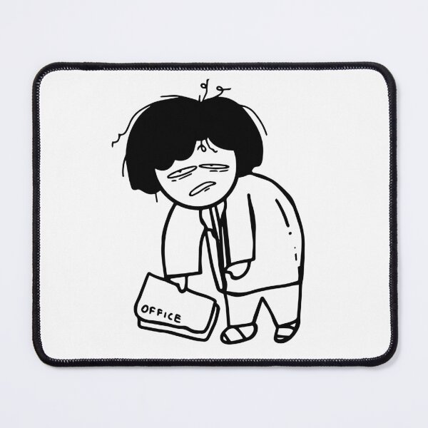 Item preview, Exhausted Office Worker Cartoon Doodle designed and sold by     Fatma Creates.