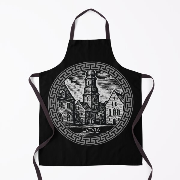 Item preview, Latvia Vintage Woodcut Art designed and sold by Thistle-TShop.
