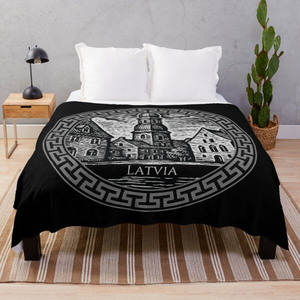 Item preview, Latvia Vintage Woodcut Art designed and sold by Thistle-TShop.