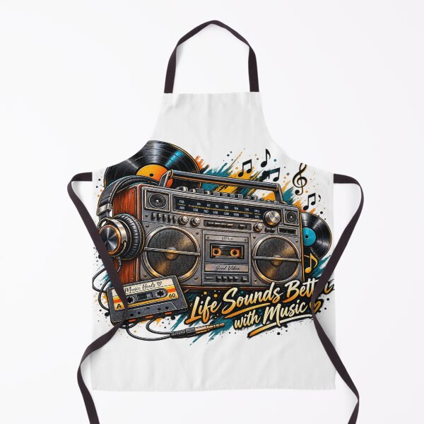 Item preview, Life Sounds Better With Music Vintage Boombox designed and sold by Mita986.
