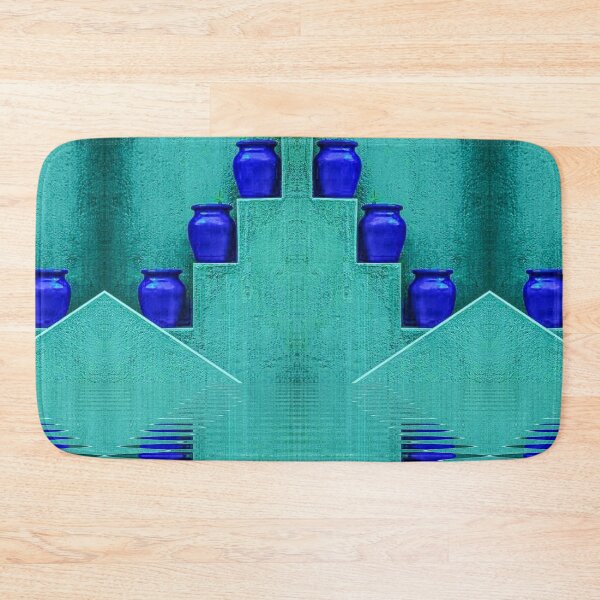 Item preview, Marrakech six standing pots arrangement Moroccan blue colour designed and sold by mister-john.