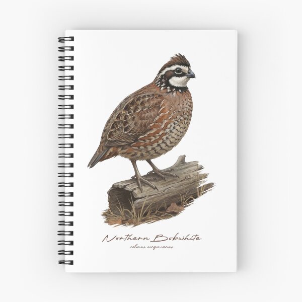 Item preview, Northern Bobwhite on Dried Wooden Log Bird Illustration designed and sold by Takeda-art.