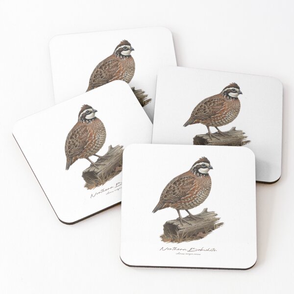 Item preview, Northern Bobwhite on Dried Wooden Log Bird Illustration designed and sold by Takeda-art.