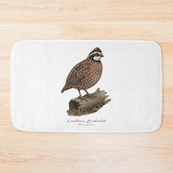 Item preview, Northern Bobwhite on Dried Wooden Log Bird Illustration designed and sold by Takeda-art.