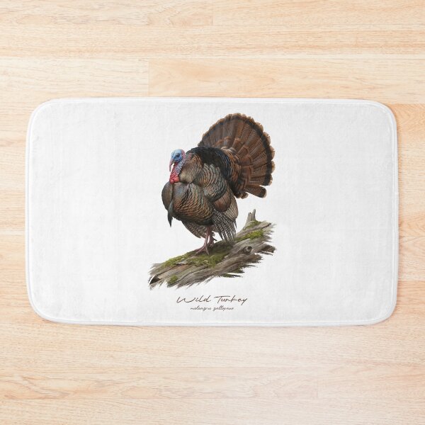 Item preview, Wild Turkey on Mossy Log Bird Illustration designed and sold by Takeda-art.