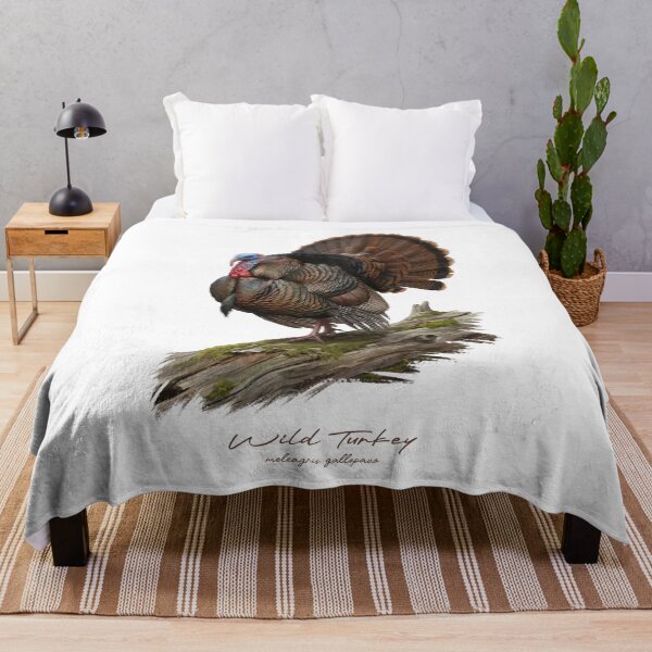 Item preview, Wild Turkey on Mossy Log Bird Illustration designed and sold by Takeda-art.
