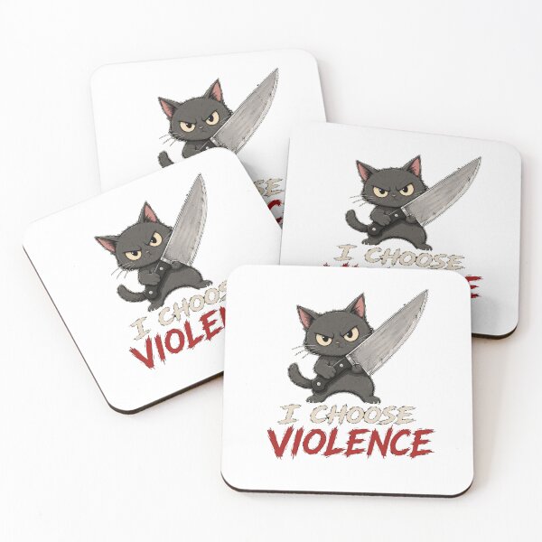 Item preview, I Choose Violence Cat  designed and sold by TheEndDesign.