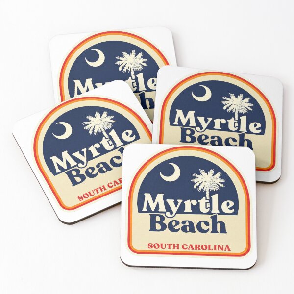 Item preview, Myrtle Beach South Carolina Retro Palmetto Moon Coastal Badge designed and sold by CityMerch4.