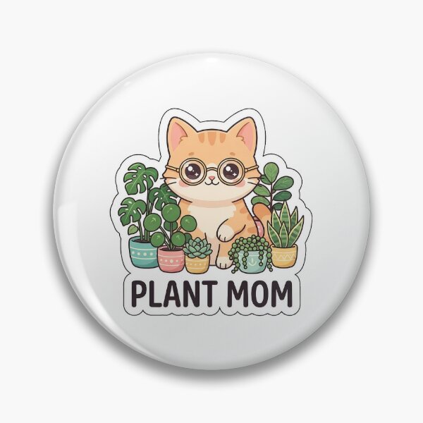 Item preview, Plant Mom Cat - Cute Indoor Gardener Kitty Sticker with Text designed and sold by SimpleP.