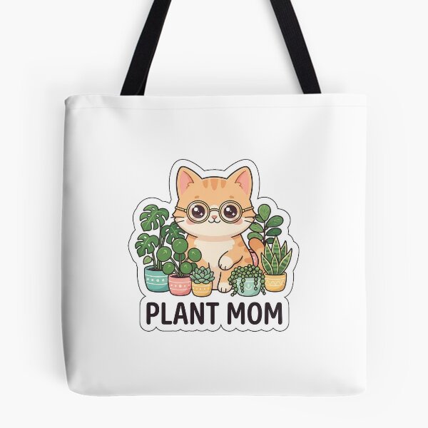 Item preview, Plant Mom Cat - Cute Indoor Gardener Kitty Sticker with Text designed and sold by SimpleP.