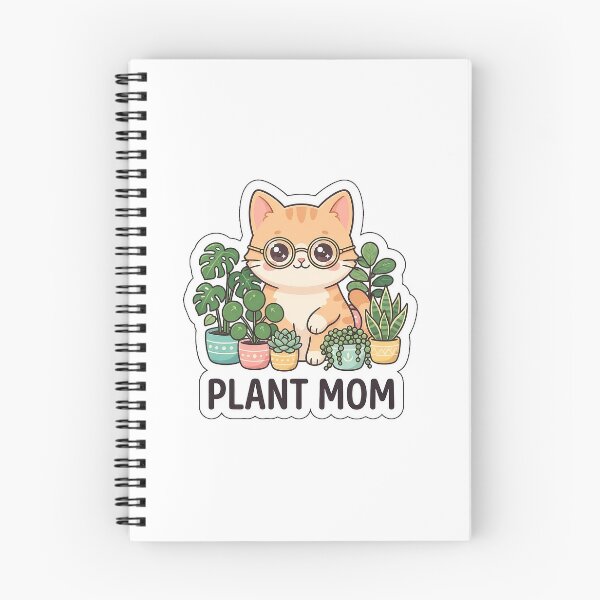 Item preview, Plant Mom Cat - Cute Indoor Gardener Kitty Sticker with Text designed and sold by SimpleP.