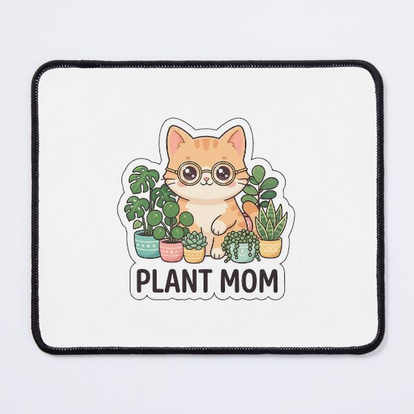 Item preview, Plant Mom Cat - Cute Indoor Gardener Kitty Sticker with Text designed and sold by SimpleP.