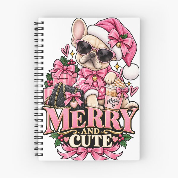 Item preview, Merry And Cute French Bulldog Christmas Shirt Pink Boujee Dog Shirt designed and sold by KnrNazimTHRE4DS.