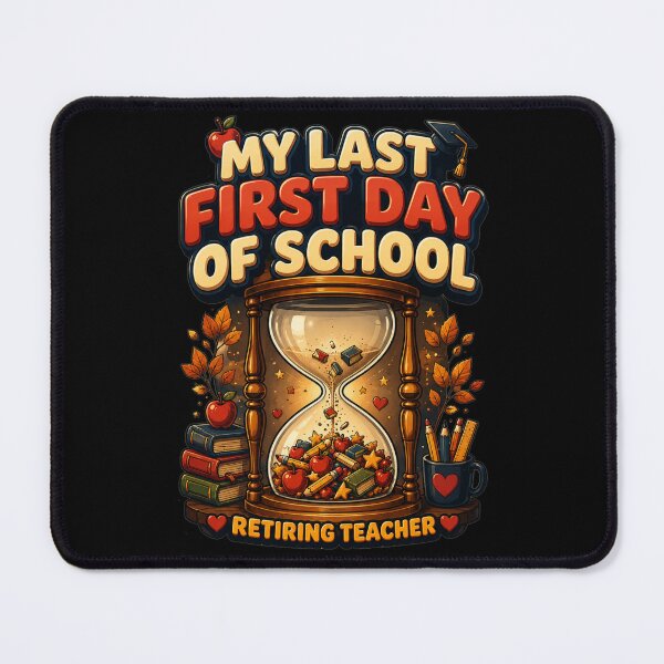 Item preview, My Last First Day of School Retiring Teacher Hourglass Illustrated Art Teacher Retirement Gift for Teachers designed and sold by Nightarel.
