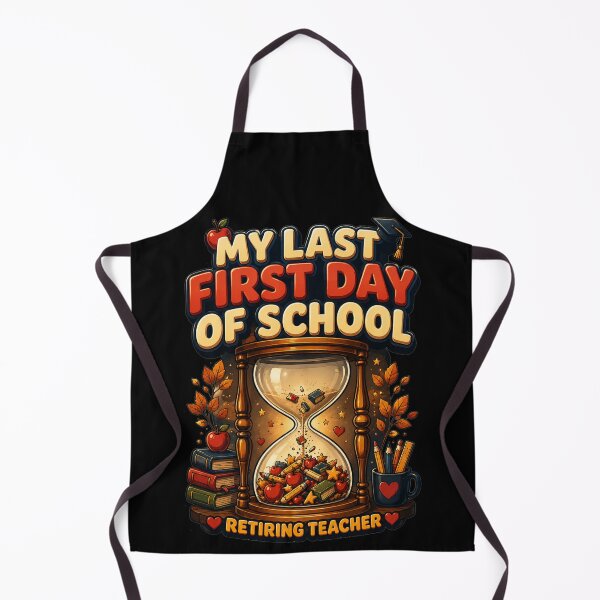 Item preview, My Last First Day of School Retiring Teacher Hourglass Illustrated Art Teacher Retirement Gift for Teachers designed and sold by Nightarel.