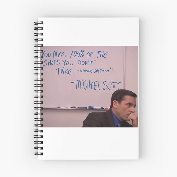 Item preview, Michael Scott "You miss 100% of the shots you don't take" | The Office Humor designed and sold by Ferne Reacts.